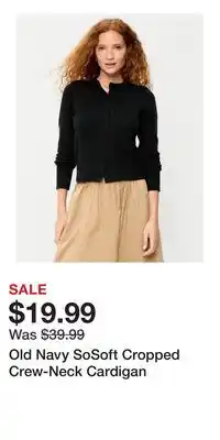 Old Navy Old Navy SoSoft Cropped Crew-Neck Cardigan offer