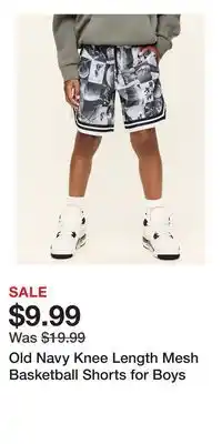 Old Navy Old Navy Knee Length Mesh Basketball Shorts for Boys offer