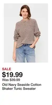 Old Navy Old Navy Seaside Cotton Shaker Tunic Sweater offer