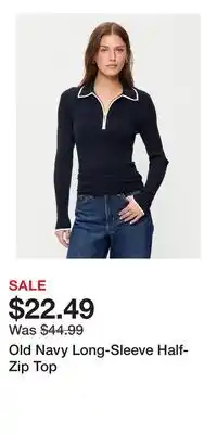 Old Navy Old Navy Long-Sleeve Half-Zip Top offer