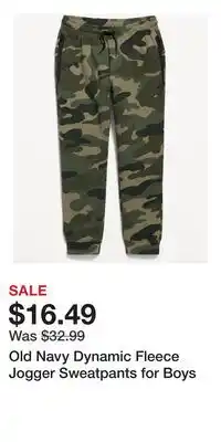 Old Navy Old Navy Dynamic Fleece Jogger Sweatpants for Boys offer