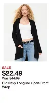 Old Navy Old Navy Longline Open-Front Wrap offer