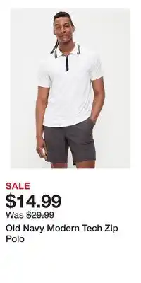 Old Navy Old Navy Modern Tech Zip Polo offer