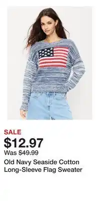 Old Navy Old Navy Seaside Cotton Long-Sleeve Flag Sweater offer