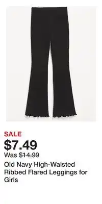 Old Navy Old Navy High-Waisted Ribbed Flared Leggings for Girls offer