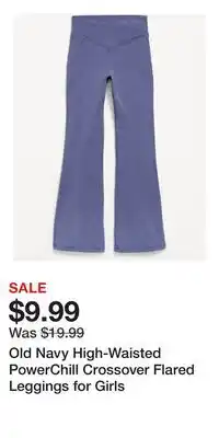 Old Navy Old Navy High-Waisted PowerChill Crossover Flared Leggings for Girls offer