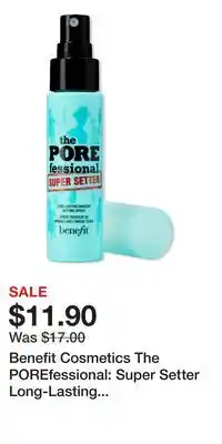Ulta Beauty Benefit Cosmetics The POREfessional: Super Setter Long-Lasting Makeup Setting Spray Mini offer
