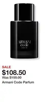 Ulta Beauty Armani Code Parfum offer