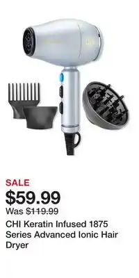 Ulta Beauty CHI Keratin Infused 1875 Series Advanced Ionic Hair Dryer offer