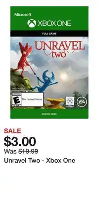 Game Stop Unravel Two - Xbox One offer