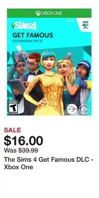 Game Stop The Sims 4 Get Famous DLC - Xbox One offer