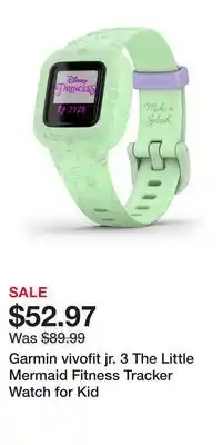 Game Stop Garmin vivofit jr. 3 The Little Mermaid Fitness Tracker Watch for Kid offer