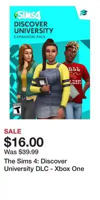 Game Stop The Sims 4: Discover University DLC - Xbox One offer