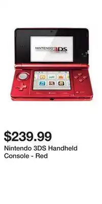 Game Stop Nintendo 3DS Handheld Console - Red offer