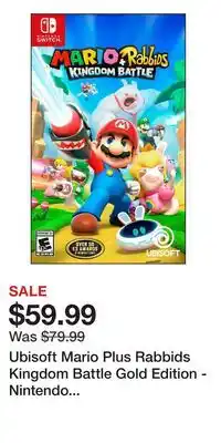 Game Stop Ubisoft Mario Plus Rabbids Kingdom Battle Gold Edition - Nintendo Switch offer