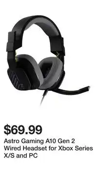 Game Stop Astro Gaming A10 Gen 2 Wired Headset for Xbox Series X/S and PC offer