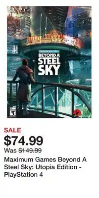 Game Stop Maximum Games Beyond A Steel Sky: Utopia Edition - PlayStation 4 offer
