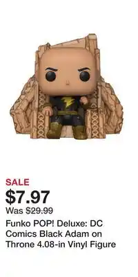 Game Stop Funko POP! Deluxe: DC Comics Black Adam on Throne 4.08-in Vinyl Figure offer