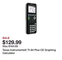 Office Depot Texas Instruments TI-84 Plus CE Graphing Calculator offer