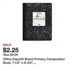 Office Depot Office Depot Brand Primary Composition Book, 7-1/2 x 9-3/4, Unruled/Primary Ruled, 100 Sheets offer