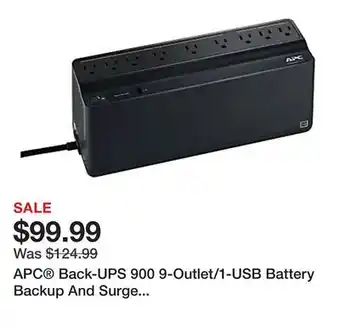 Office Depot APC Back-UPS 900 9-Outlet/1-USB Battery Backup And Surge Protector, BVN900M1, Black offer