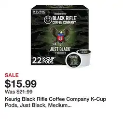 Office Depot Keurig Black Rifle Coffee Company K-Cup Pods, Just Black, Medium Roast, Pack Of 22 Pods offer