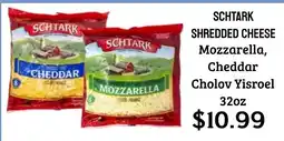 Seven Mile Market Schtark shredded cheese mozzarella, cheddar cholov yisroel offer