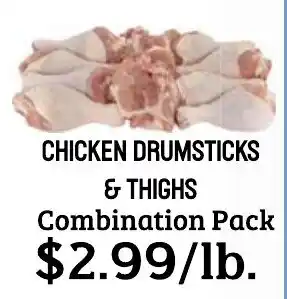 Seven Mile Market Chicken Drumsticks & Thighs Combination Pack offer