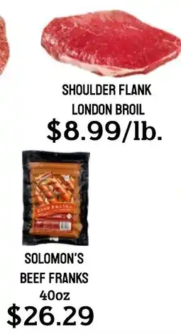 Seven Mile Market Solomon's beef franks offer