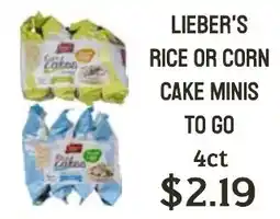 Seven Mile Market Lieber's rice or corn cake minis offer