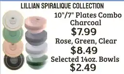 Seven Mile Market Lillian Spiralique Collection 10"/7" Plates Combo offer