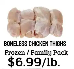 Seven Mile Market Boneless chicken thighs offer