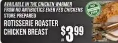 SuperFresh Rotisserie roaster chicken breast offer