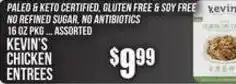 SuperFresh Kevin's chicken entrees offer