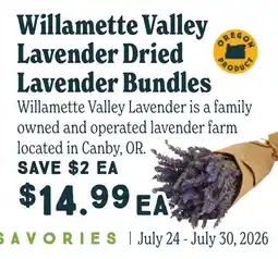 Market of Choice Willamette Valley Lavender Dried Lavender Bundles offer