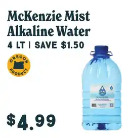Market of Choice McKenzie Mist Alkaline Water offer