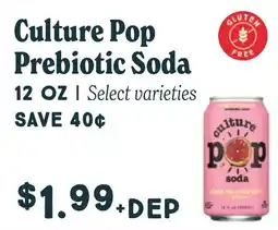 Market of Choice Culture Pop Prebiotic Soda offer