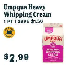 Market of Choice Umpqua heavy whipping cream offer