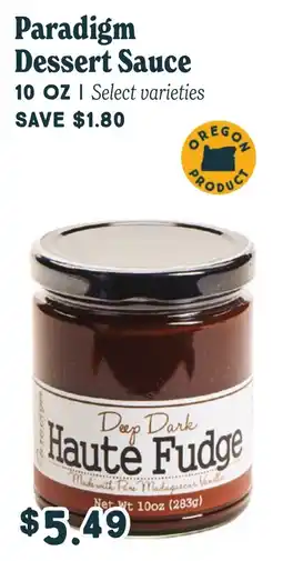 Market of Choice Paradigm dessert sauce offer
