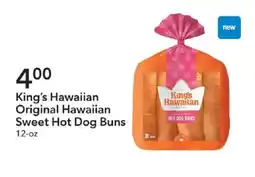 Publix King's Hawaiian Original Hawaiian Sweet Hot Dog Buns offer