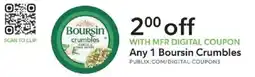 Publix Any 1 Boursin crumbles offer