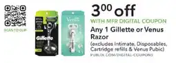 Publix Any 1 Gillette or Venus Razor offer
