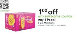 Publix Poppi mini cans offer