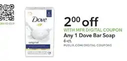 Publix Dove Bar Soap offer
