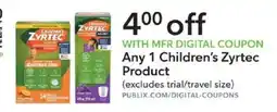 Publix Children's Zyrtec offer