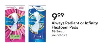Publix Always Radiant or Infinity Flexfoam Pads offer