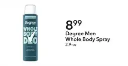 Publix Degree Men Whole Body Spray offer
