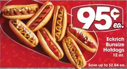 Giant Eagle Eckrich Bunsize Hotdogs offer
