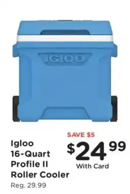 King Soopers Igloo 16-Quart Profile II Roller Cooler offer
