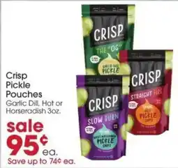 Giant Eagle Crisp pickle pouches offer